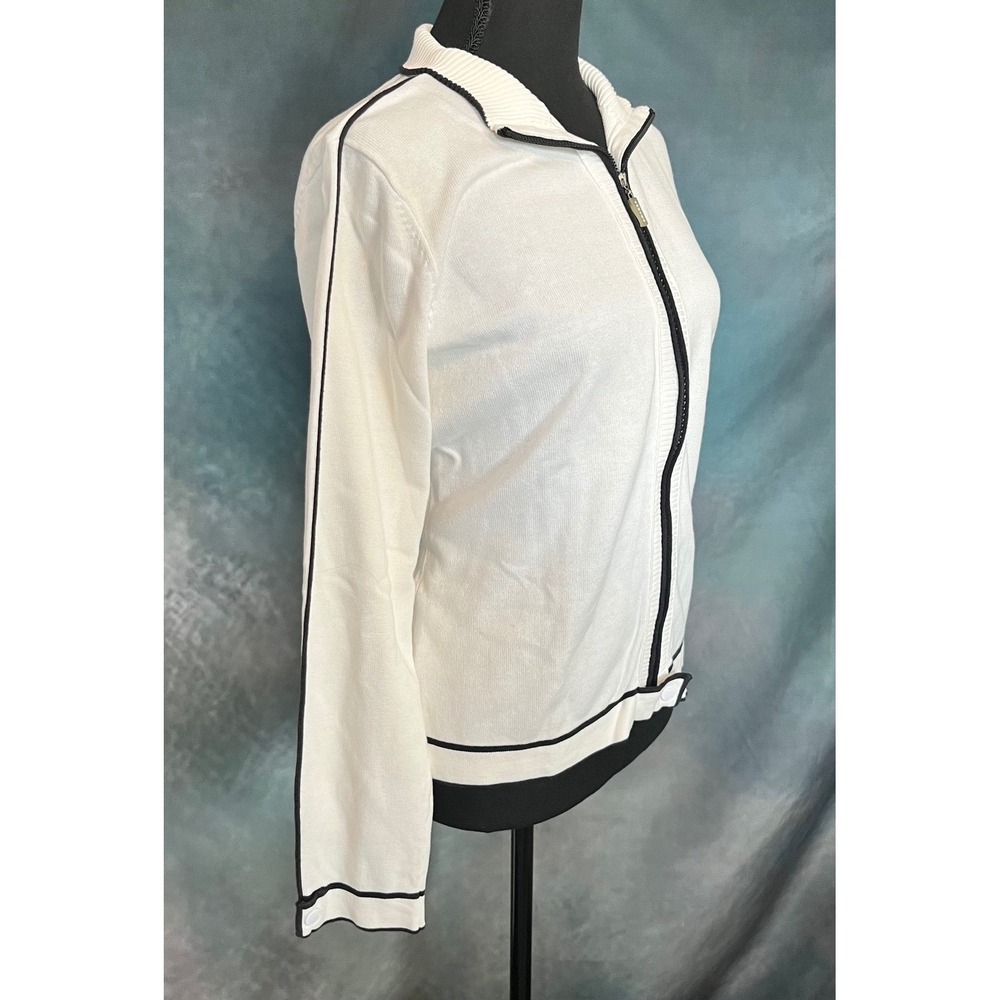 Annika Cutter & Buck Women's Small Full Zip Mock Neck‎ Track Jacket 100% Cotton - Picture 4 of 9